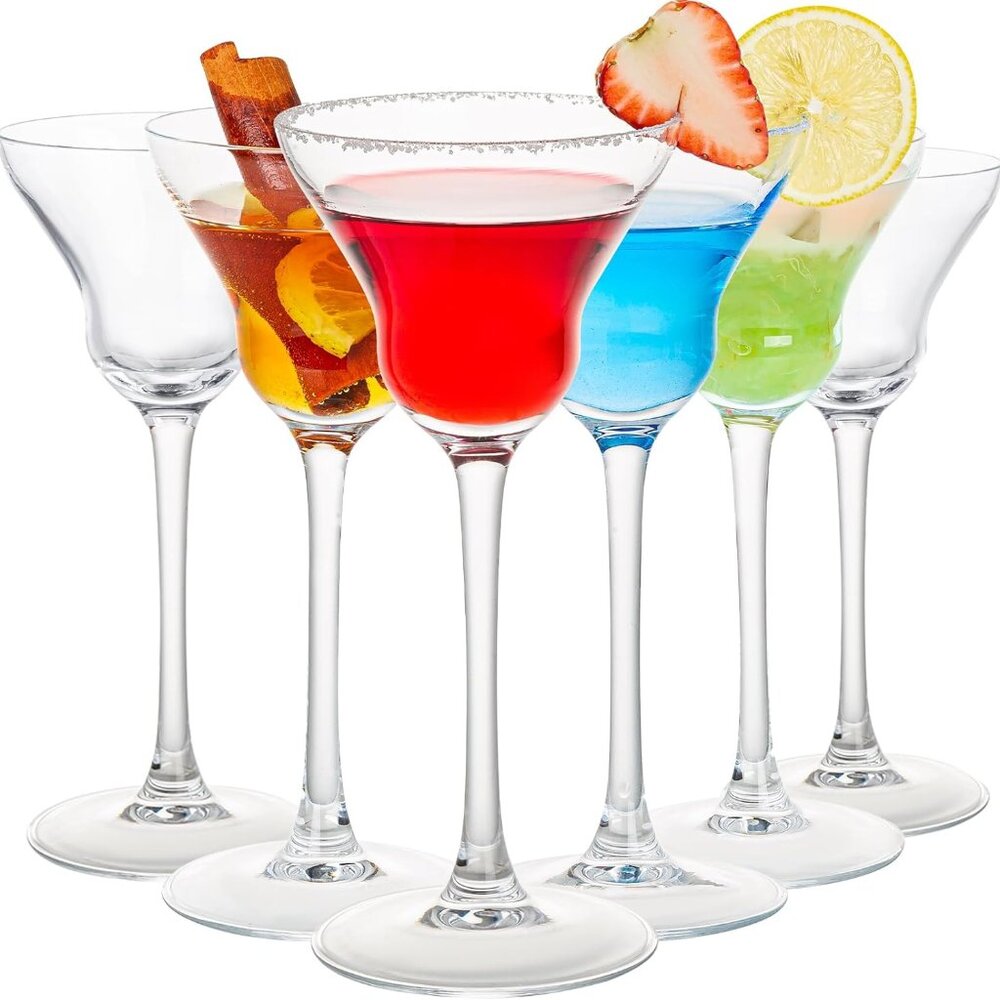 Beautiful Romantic, Sophisticated Martini Glasses, Set of 6